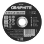 GRAPHITE 125 x 1,0 x 22,2 mm Korund-Trennscheibe für Metall und Edelstahl, 41 A60-T-BF, 110 Stück im Karton