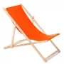 Klassischer Buchenholz-Liegestuhl GreenBlue GB183 Orange