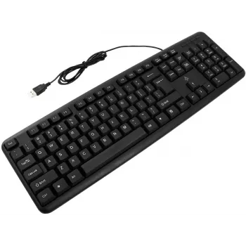 Accura Vista ACC-K1411 kabelgebundene Tastatur in voller Größe, USB, QWERTY, Schwarz