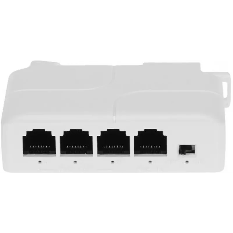 DELTA SPT-POE/3-POE-DIN-E 4-Port DIN-Schienen PoE-Switch/Extender, 3x PoE-Ausgang 30W, 10/100 Mbps, Unmanaged, -40 bis 75°C