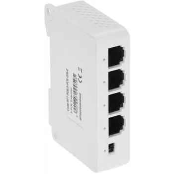 DELTA SPT-POE/3-POE-DIN-E 4-Port DIN-Schienen PoE-Switch/Extender, 3x PoE-Ausgang 30W, 10/100 Mbps, Unmanaged, -40 bis 75°C
