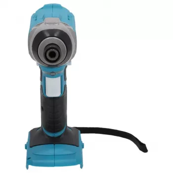 DEDRA DED7045 18V Bürstenloser Akku-Schlagschrauber mit 170 Nm max. Drehmoment, 1/4 inch Sechskantaufnahme, 3-stufiger elektronischer Steuerung, LED-Licht, Gürtelclip und Softgrip-Griff – Nur Gerät