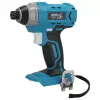 DEDRA DED7045 18V Bürstenloser Akku-Schlagschrauber mit 170 Nm max. Drehmoment, 1/4 inch Sechskantaufnahme, 3-stufiger elektronischer Steuerung, LED-Licht, Gürtelclip und Softgrip-Griff – Nur Gerät