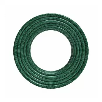 AWTOOLS AW70424 1/2 Zoll 25m 3-lagiger verstärkter PVC-Gartenschlauch, 8 bar, UV- und algenresistent, Grün
