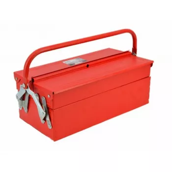 AWTOOLS AW30982 Tragbarer Werkzeugkoffer mit Tablett und Deckel-Organizern, Schwarz/Rot