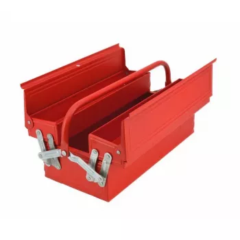 AWTOOLS AW30982 Tragbarer Werkzeugkoffer mit Tablett und Deckel-Organizern, Schwarz/Rot