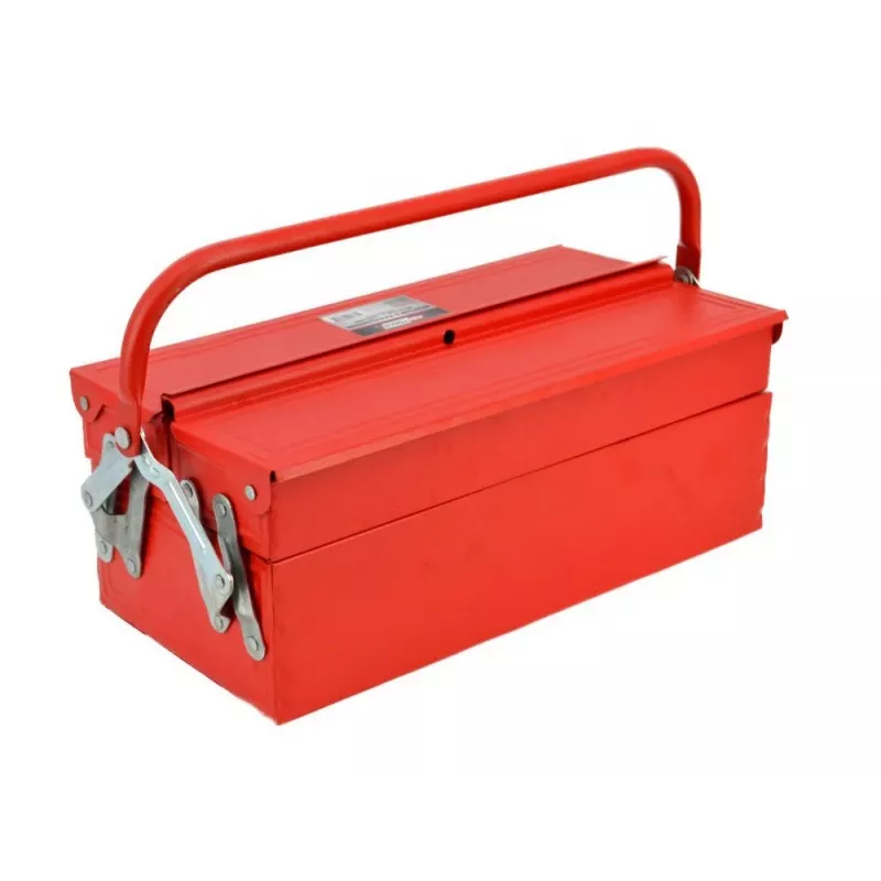 AWTOOLS AW30982 Tragbarer Werkzeugkoffer mit Tablett und Deckel-Organizern, Schwarz/Rot