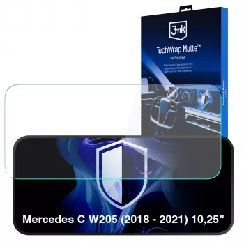 3MK PROTECTION TechWrap Matter Displayschutzfolie für Mercedes-Benz C-Klasse W205 (2018-2021) 10,25 Zoll Center Display