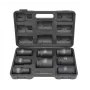 AWTOOLS AW38855 3/4-Zoll-Antrieb Tiefschlag-Steckschlüssel-Satz, 8-teilig, metrisch, 24-41mm, Cr-Mo, 6-Punkt, lange Ausführung, schwarz phosphatiert, DIN 3121, im Blasformkoffer