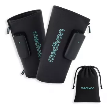 MEDIVON FlowGo Duo Luftdruck-Beinmassagegerät mit Wärme, 6 Modi, 3 Intensitäten, wiederaufladbar