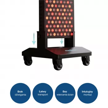 MEDIVON Lumera Stand mobiler Ständer für LED-Panels Lumera Plus und Lumera Max, 4 Rollen, schwarz