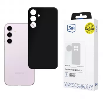 3mk Matt Case Pro für Samsung Galaxy S24 - Schwarze flexible TPU-Rückseitenhülle, militärischer Sturzschutz, anti-vergilbend, mattes Finish