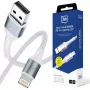3mk Hyper Cable N-SERIES USB-A auf Lightning 2m 5V/2.4A 12W Weiß