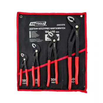 AWTOOLS 4-teiliges verstellbares Schraubenschlüssel-Set (7 Zoll, 10 Zoll, 12 Zoll, 16 Zoll) mit Chrom-Vanadium-Stahl und ergonomischen Griffen