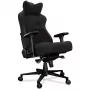 YUMISU 2053 Gaming-Stuhl, Stoffbezug, schwarz (Y-2053-BB-M)