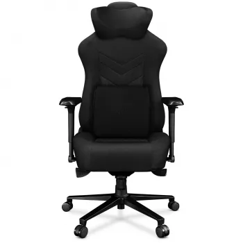 YUMISU 2053 Gaming-Stuhl, Stoffbezug, schwarz (Y-2053-BB-M)