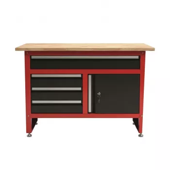 AWTOOLS Werkbank mit 4 Schubladen 120x60x85 cm Grau/Blau