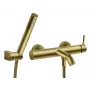 FERRO BCK11BG Wannenmischer mit Brauseset in gebürstetem Gold