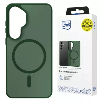3MK Smoke MagCase für Samsung Galaxy S25 - Grüne transluzente MagSafe-Rückseitenhülle