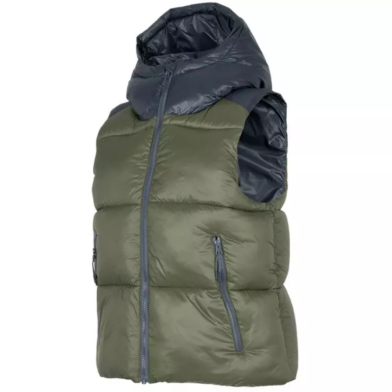 4F Damen Khaki Wattierte Pufferweste H4Z22 KUDP004 Größe L
