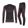 Thermoaktives Unterwäsche-Set für Mädchen Alpinus Tactical Mora Graphit-Pink 120-136
