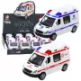 LEAN TOYS Polizeiauto und Krankenwagen Reibungsbetriebene Einsatzfahrzeuge mit Licht und Sound, öffnenden Türen, gemischte Auswahl