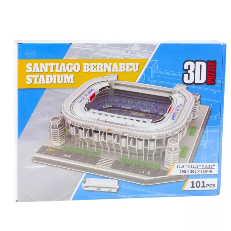 LEAN TOYS 3D Puzzle Santiago Bernabeu Fußballstadion Real Madrid 101 Teile