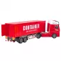 LEAN TOYS Transport-LKW mit Container Licht Sound Rot
