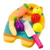 LEAN TOYS Obst- und Gemüse-Schneidebrett Messerset Lernspielzeug für Kinder