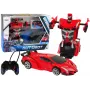 LEAN TOYS Auto-Roboter 2-in-1 ferngesteuertes RC-Fahrzeug Rot