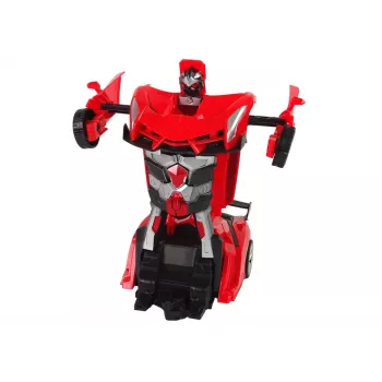 LEAN TOYS Auto-Roboter 2-in-1 ferngesteuertes RC-Fahrzeug Rot
