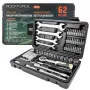 ROCKFORCE 1/4 Zoll Antrieb 62-teiliger Chrom-Vanadium Steckschlüssel- und Bit-Satz