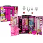 LEAN TOYS Puppe mit Kleiderschrank Ankleidezimmer für Puppen im Beauty-Girl-Koffer