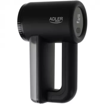 Adler AD 9617 Fusselentferner mit LCD-Display, 3 Geschwindigkeiten, wiederaufladbarer 3,7-V-2000-mAh-Li-Ion-Akku, USB-Ladung, 5 W, schwarz