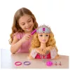 LEAN TOYS Beauty Fashion Frisierkopf-Puppe mit Zubehör, blondes Haar, 25 cm, für Kinder ab 3 Jahren