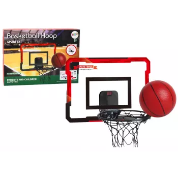 LEAN TOYS Kinder Basketball Korb Rückwand Zähler Ball Set