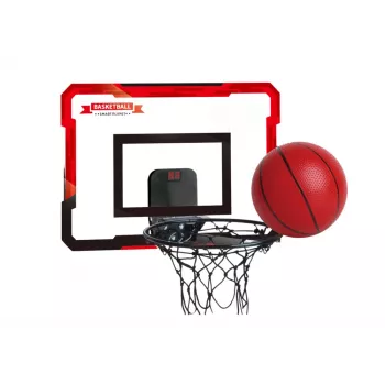 LEAN TOYS Kinder Basketball Korb Rückwand Zähler Ball Set