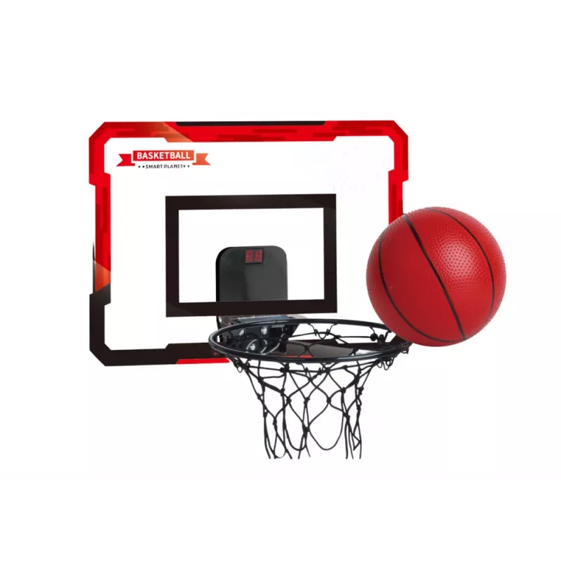 LEAN TOYS Kinder Basketball Korb Rückwand Zähler Ball Set