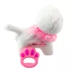 LEAN TOYS Interaktives Kätzchen an der Leine Pink Rüschen Tinkerbell geht und miaut