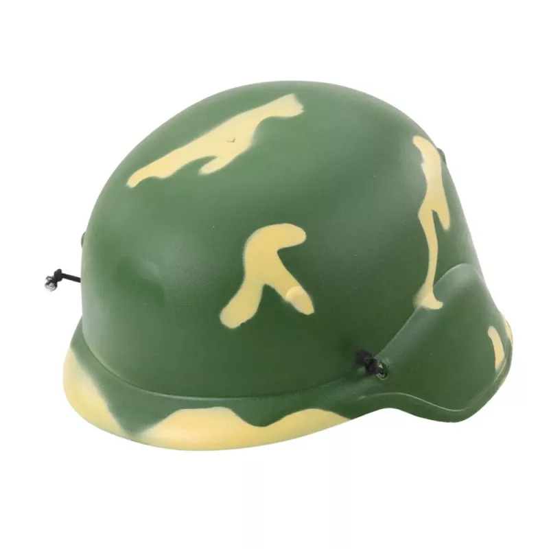 LEAN TOYS Militär-Set - Spielgewehr mit Sound, Helm, Messer, Granate, Fernglas, Uhr, Trillerpfeife, Erkennungsmarke & Gummiband für Kinder ab 3 Jahren