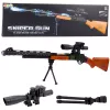 LEAN TOYS Spielzeug-Scharfschützengewehr AK-528 mit Zielfernrohr, Stativ, Licht und Sound
