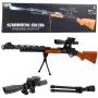 LEAN TOYS Spielzeug-Scharfschützengewehr AK-528 mit Zielfernrohr, Stativ, Licht und Sound