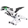 LEAN TOYS Batteriebetriebener Dinosaurier-Roboter mit beweglichen Flügeln, Lichtern, Sound, Weiß