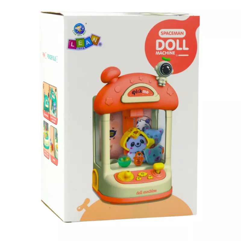 LEAN TOYS Blaue Plüschspielzeug-Kugelfangmaschine für Kinder