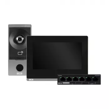 BCS-P-VIS01 IP65 Outdoor RFID PIN Video-Türsprechstation mit 2MP Weitwinkelkamera, PoE, Zwei-Wege-Audio und IK07 Einbruchschutz