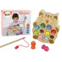 LEAN TOYS Holz Angelspiel mit 2 Angelruten Kätzchen