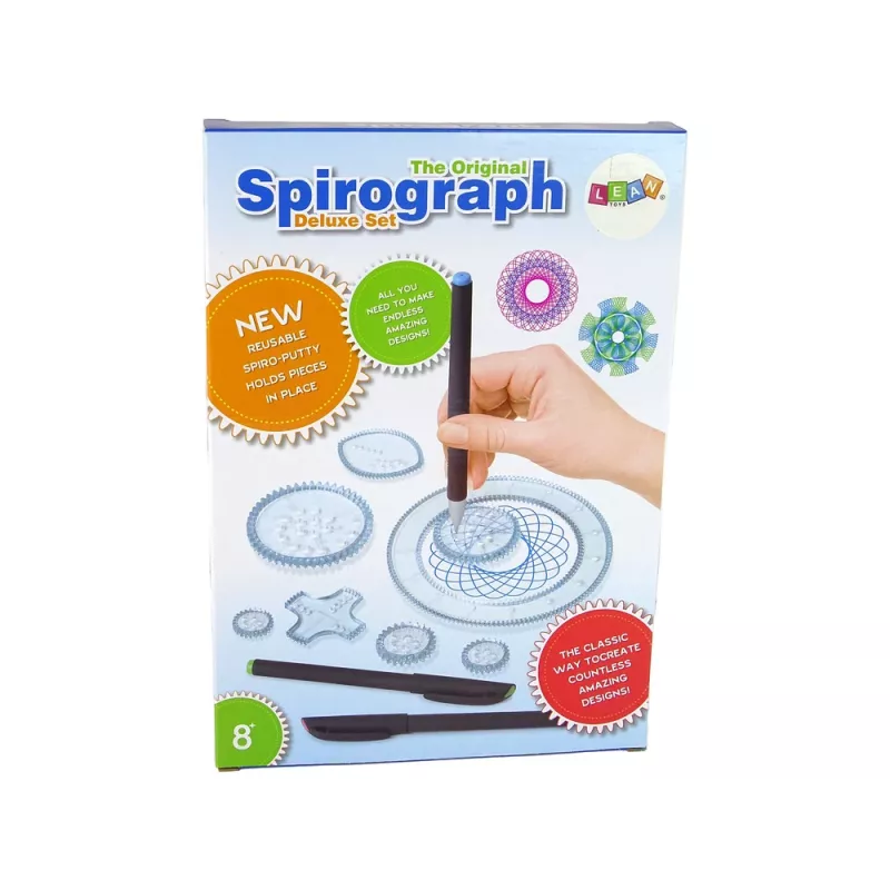 LEAN TOYS Spirograph Lernspielzeug – Geometrisches Zeichenset für Kinder ab 6 Jahren