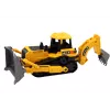 LEAN TOYS Raupenbagger Baufahrzeug mit 2 Schaufeln Gelb