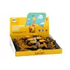 LEAN TOYS Raupenbagger Baufahrzeug mit 2 Schaufeln Gelb