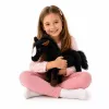 LEAN TOYS Plüschpferd Kuscheltier Maskottchen Schwarz 40cm x 37cm